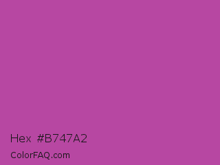 Hex #b747a2 Color Image