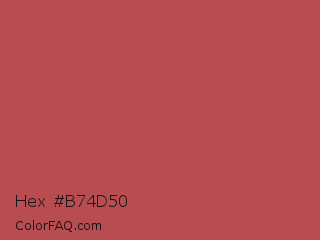 Hex #b74d50 Color Image