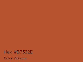 Hex #b7532e Color Image