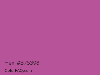 Hex #b75398 Color Image