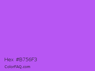 Hex #b756f3 Color Image