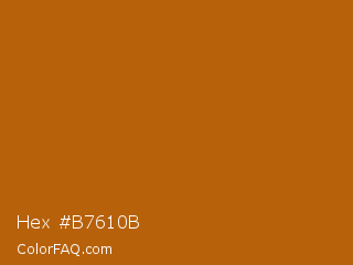 Hex #b7610b Color Image