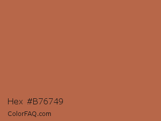 Hex #b76749 Color Image