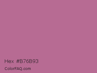 Hex #b76b93 Color Image