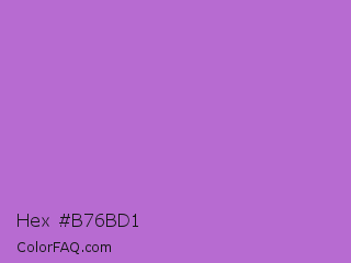Hex #b76bd1 Color Image