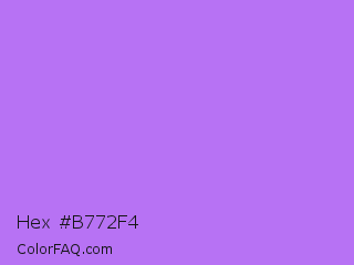 Hex #b772f4 Color Image