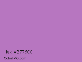 Hex #b776c0 Color Image