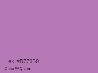 Hex #b778b8 Color Image