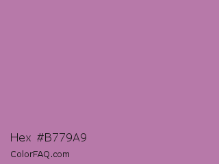 Hex #b779a9 Color Image
