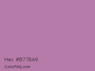 Hex #b77ba9 Color Image