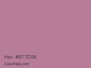 Hex #b77d98 Color Image