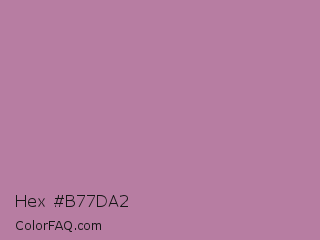 Hex #b77da2 Color Image