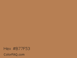 Hex #b77f53 Color Image