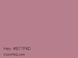 Hex #b77f8d Color Image