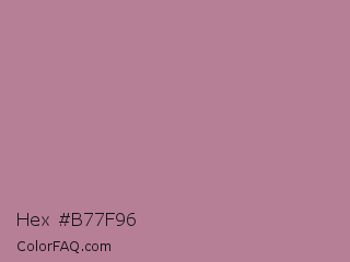 Hex #b77f96 Color Image