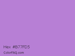Hex #b77fd5 Color Image