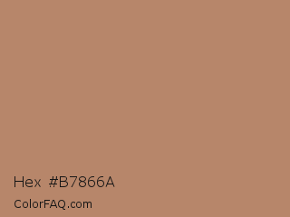 Hex #b7866a Color Image