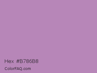 Hex #b786b8 Color Image