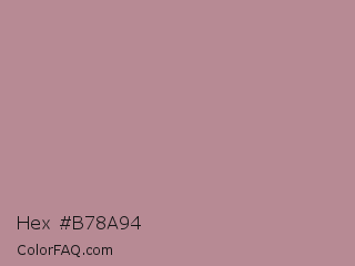 Hex #b78a94 Color Image