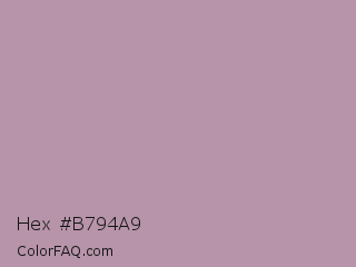 Hex #b794a9 Color Image
