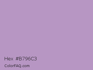 Hex #b796c3 Color Image