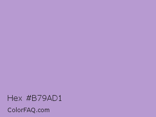 Hex #b79ad1 Color Image