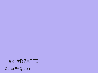 Hex #b7aef5 Color Image