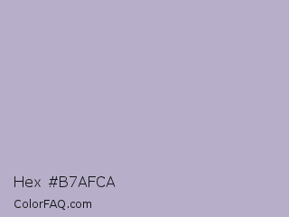 Hex #b7afca Color Image