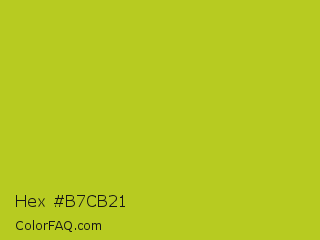 Hex #b7cb21 Color Image