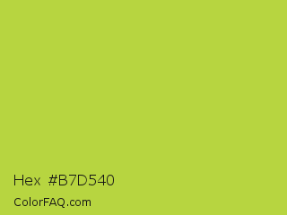 Hex #b7d540 Color Image