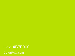 Hex #b7e000 Color Image