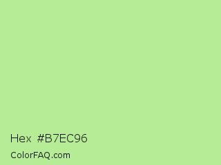 Hex #b7ec96 Color Image