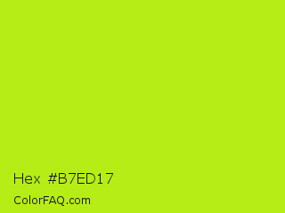 Hex #b7ed17 Color Image