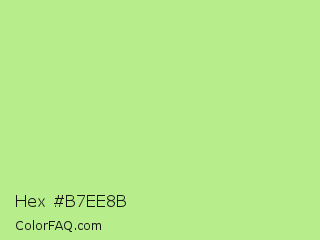 Hex #b7ee8b Color Image