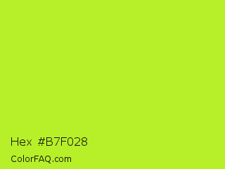 Hex #b7f028 Color Image