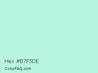 Hex #b7f5de Color Image
