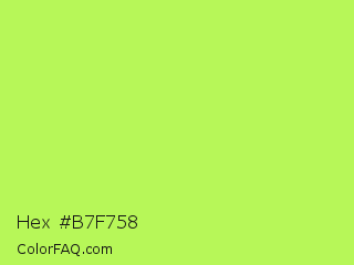 Hex #b7f758 Color Image