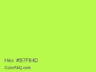 Hex #b7f84d Color Image