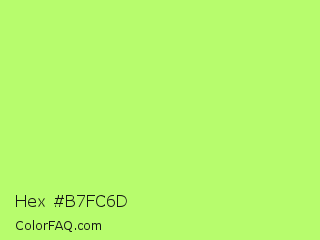 Hex #b7fc6d Color Image