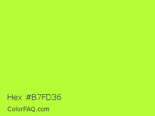 Hex #b7fd36 Color Image
