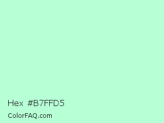 Hex #b7ffd5 Color Image