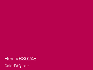 Hex #b8024e Color Image