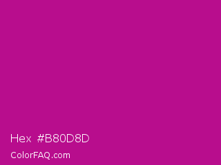 Hex #b80d8d Color Image