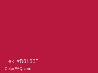 Hex #b8183e Color Image