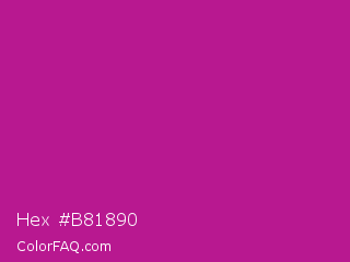 Hex #b81890 Color Image