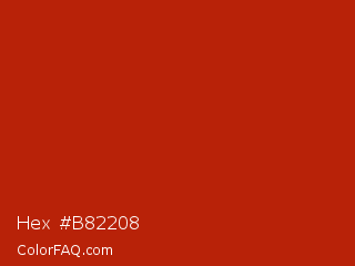Hex #b82208 Color Image