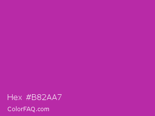 Hex #b82aa7 Color Image