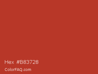 Hex #b83728 Color Image