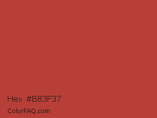 Hex #b83f37 Color Image