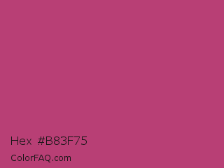 Hex #b83f75 Color Image